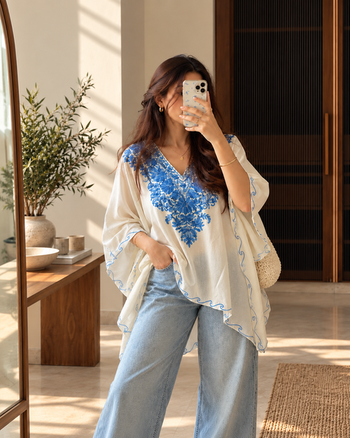 Ziya Blue Aari Kaftan