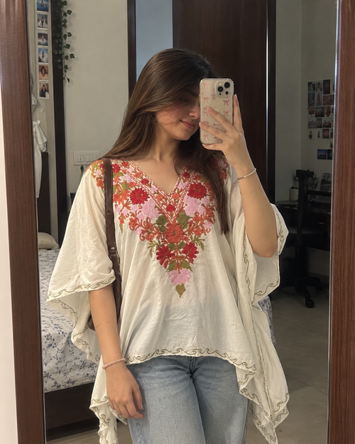 Aaira Floral Aari Kaftan