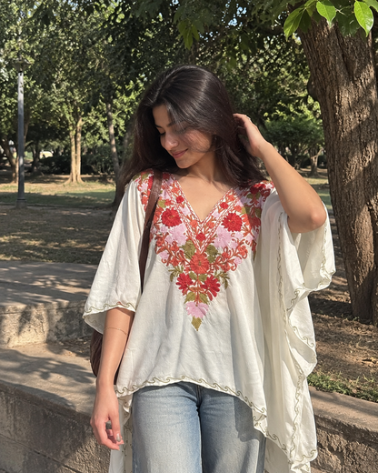 Aaira Floral Aari Kaftan