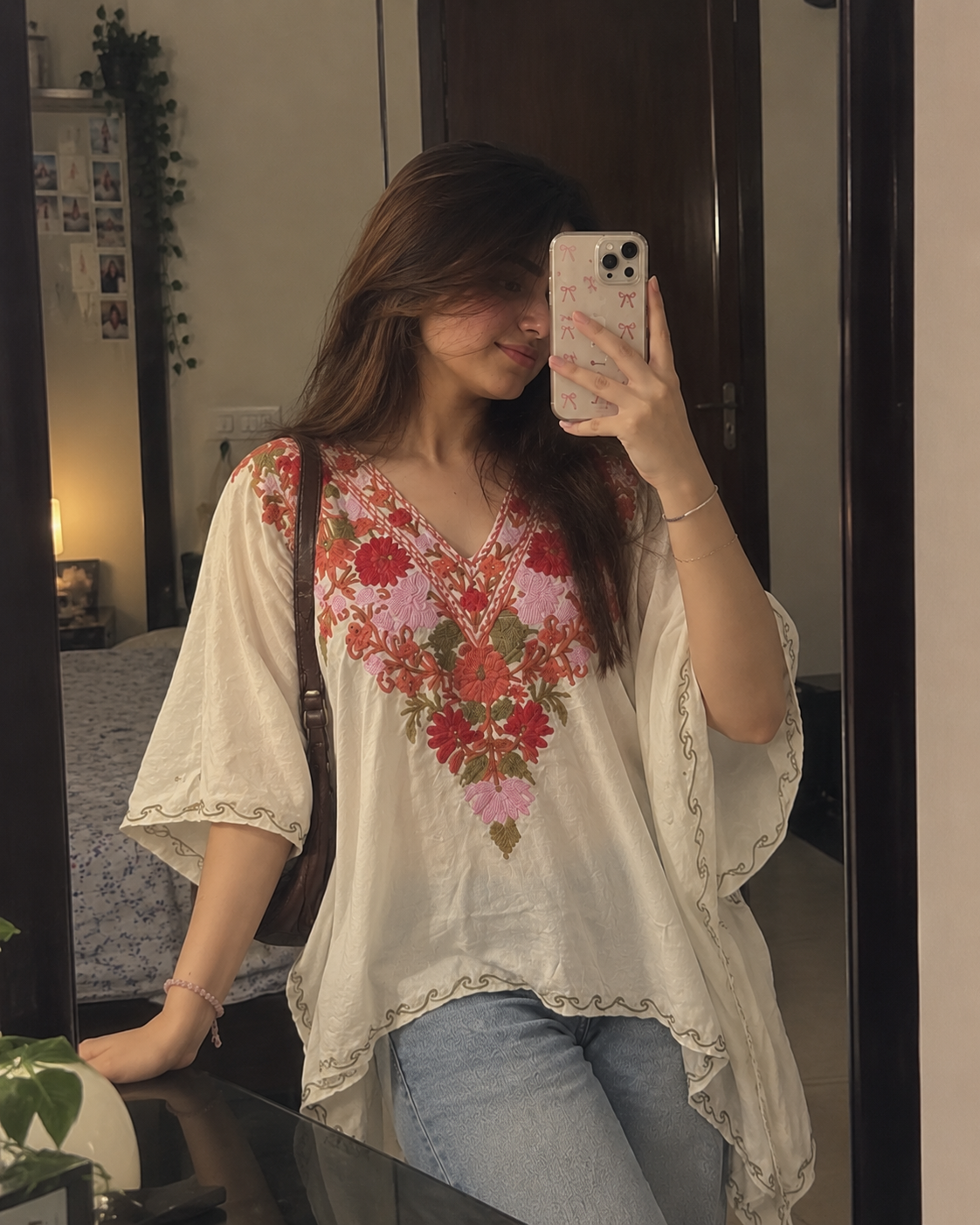 Aaira Floral Aari Kaftan